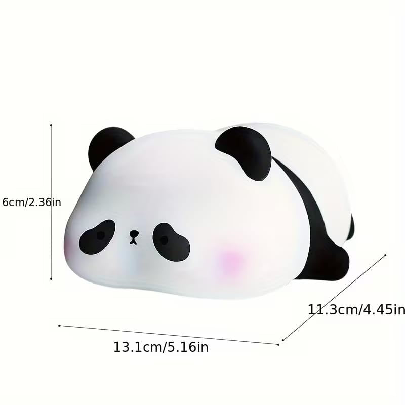 Panda Lamp Cute Panda Night Light Soft Silicone Led Lamp for Kids Bedroom Warm White