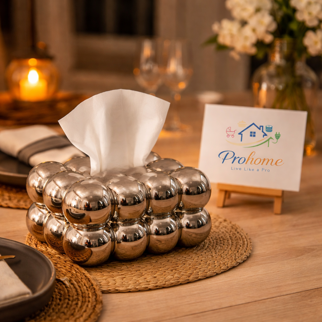 Silver Cloud-Soft Bubble Tissue Box _ Elegant Home & Living Decor