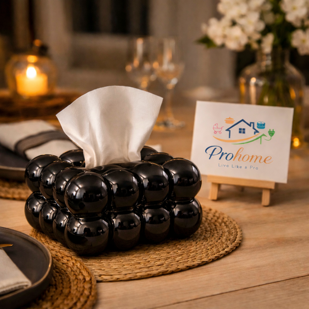 Black Cloud-Soft Bubble Tissue Box _ Elegant Home & Living Decor