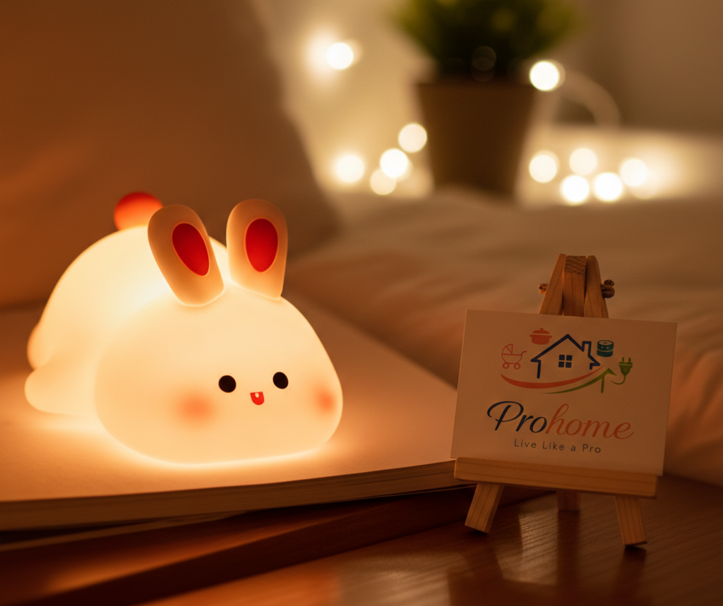 Bunny Silicone Night Light _ Rechargeable, Portable Baby Night Lamp for Bedroom, Gifts & Home Decor