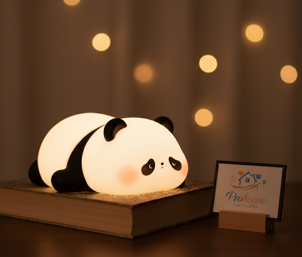 Panda Lamp Cute Panda Night Light Soft Silicone Led Lamp for Kids Bedroom Warm White