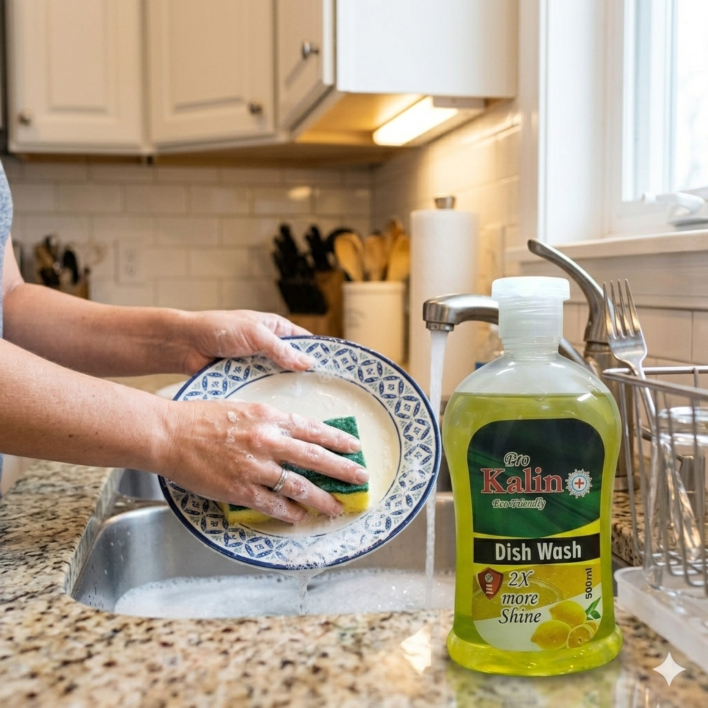 Lemon Fresh Dishwashing Liquid (500ml) – Sparkling Clean & Grease-Cutting Formula