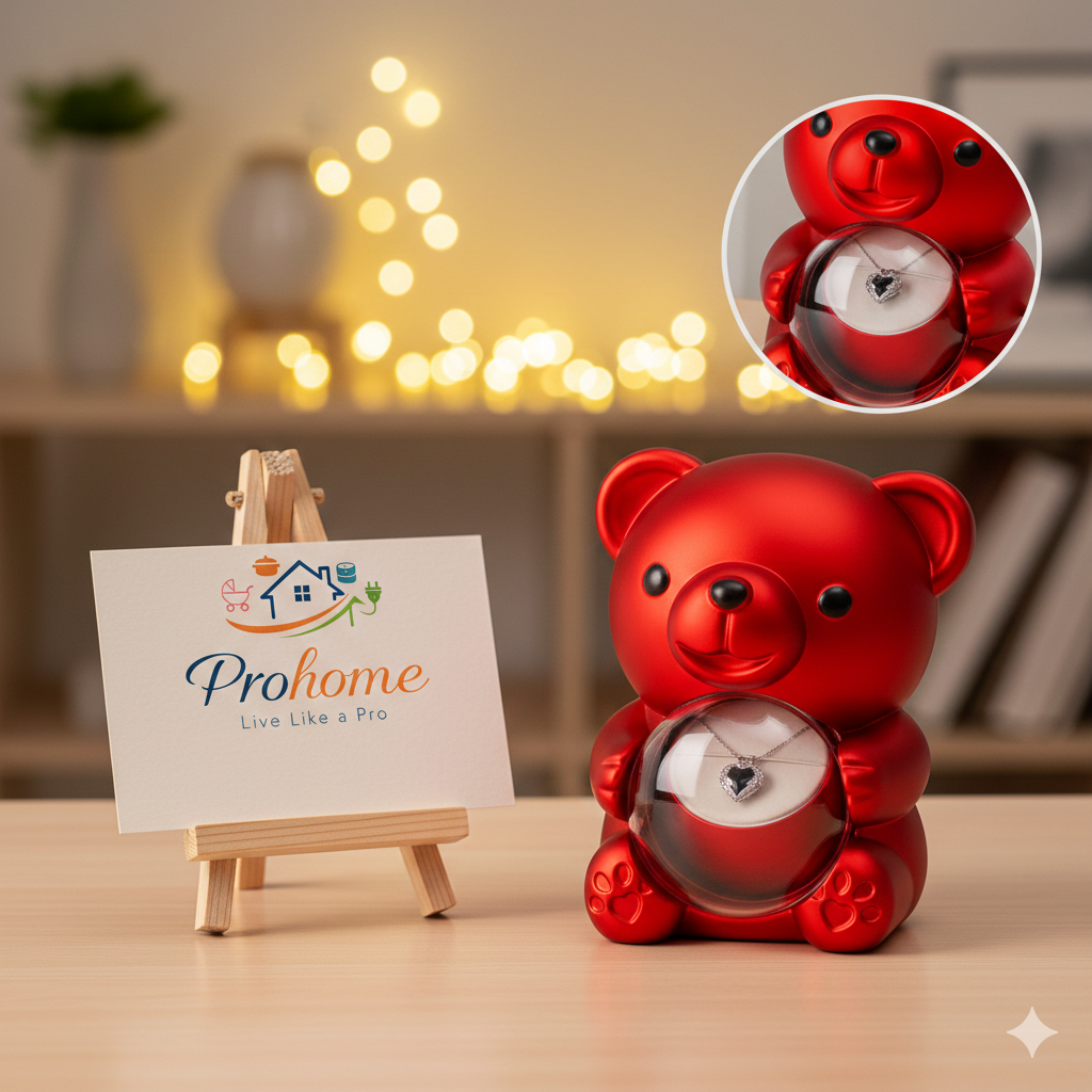 Teddy Bear Flower Gift Box (Home Decore Show Piece & Romantic Gift Idea)