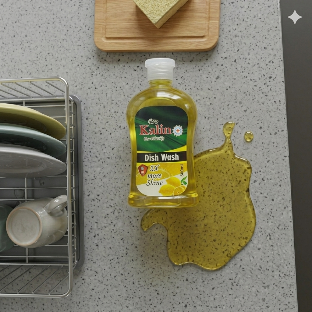 Lemon Fresh Dishwashing Liquid (500ml) – Sparkling Clean & Grease-Cutting Formula