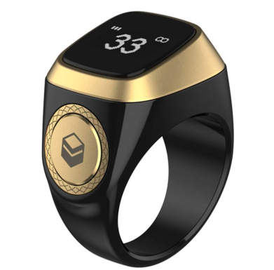 Smart Digital Tasbeeh Counter – iQibla Smart Ring with Prayer Times,LED Display & Long Battery Life