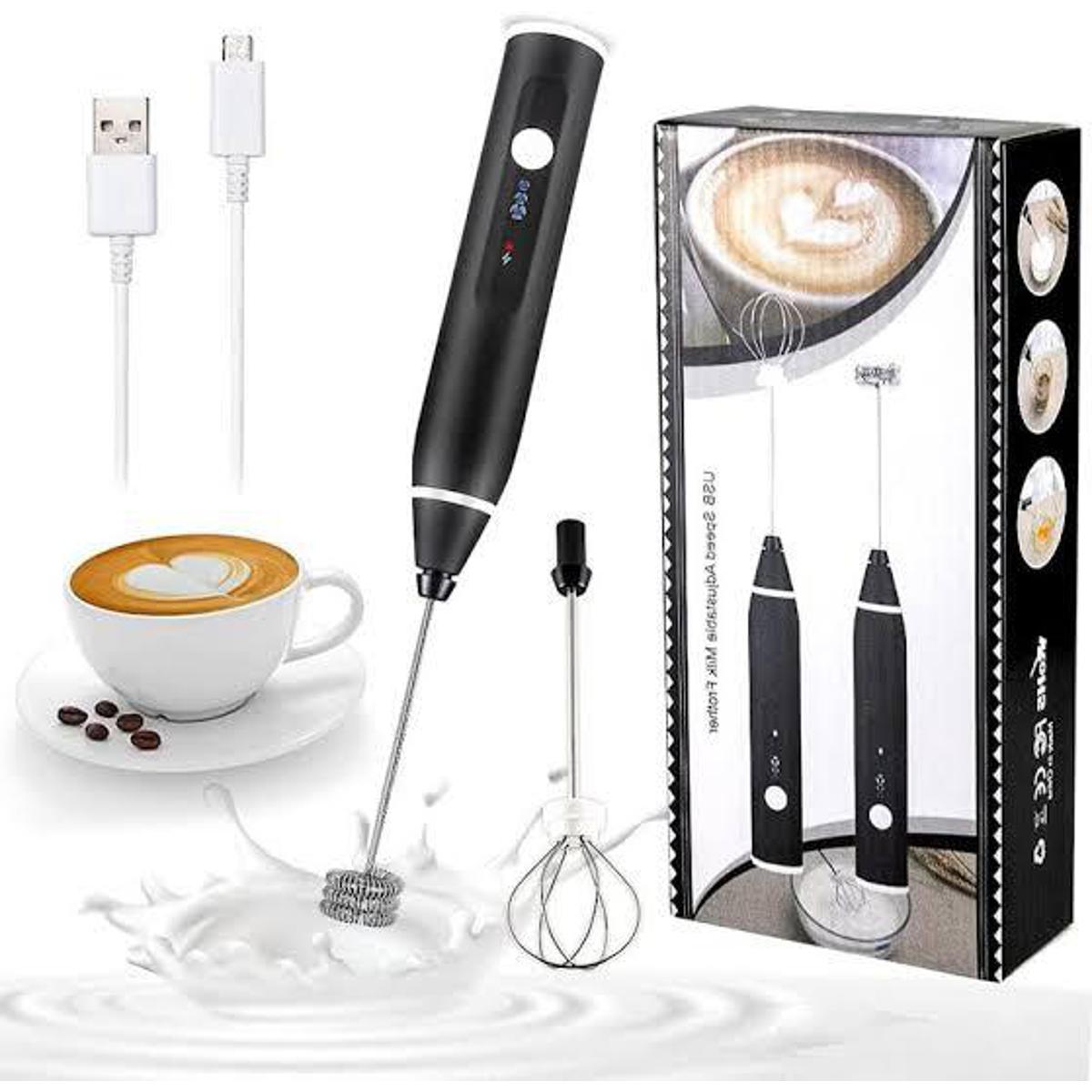 2 in 1 Rechargeable Coffee Beater & Egg Beater Milk Stirring Handheld Multipurpose Beater